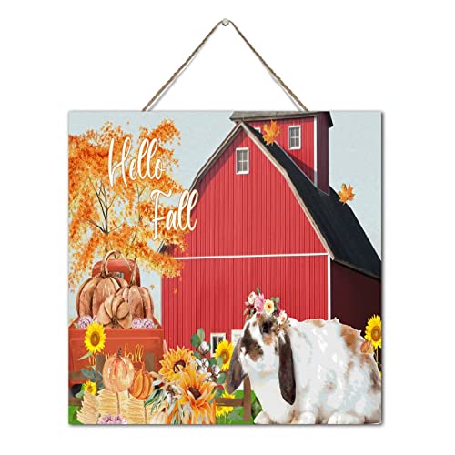 Décoration d'intérieur Hello Fall en bois pour égayer un mur blanc et triste