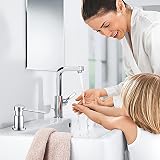CECIPA Dozownik mydła do zabudowy kuchennej, dozownik płynu do mycia naczyń, z butelką 300 ml i wężem przedłużającym 1,2 m, dozownik mydła z miedzi, napełnianie od góry, pompa obracana o 360°, chrom