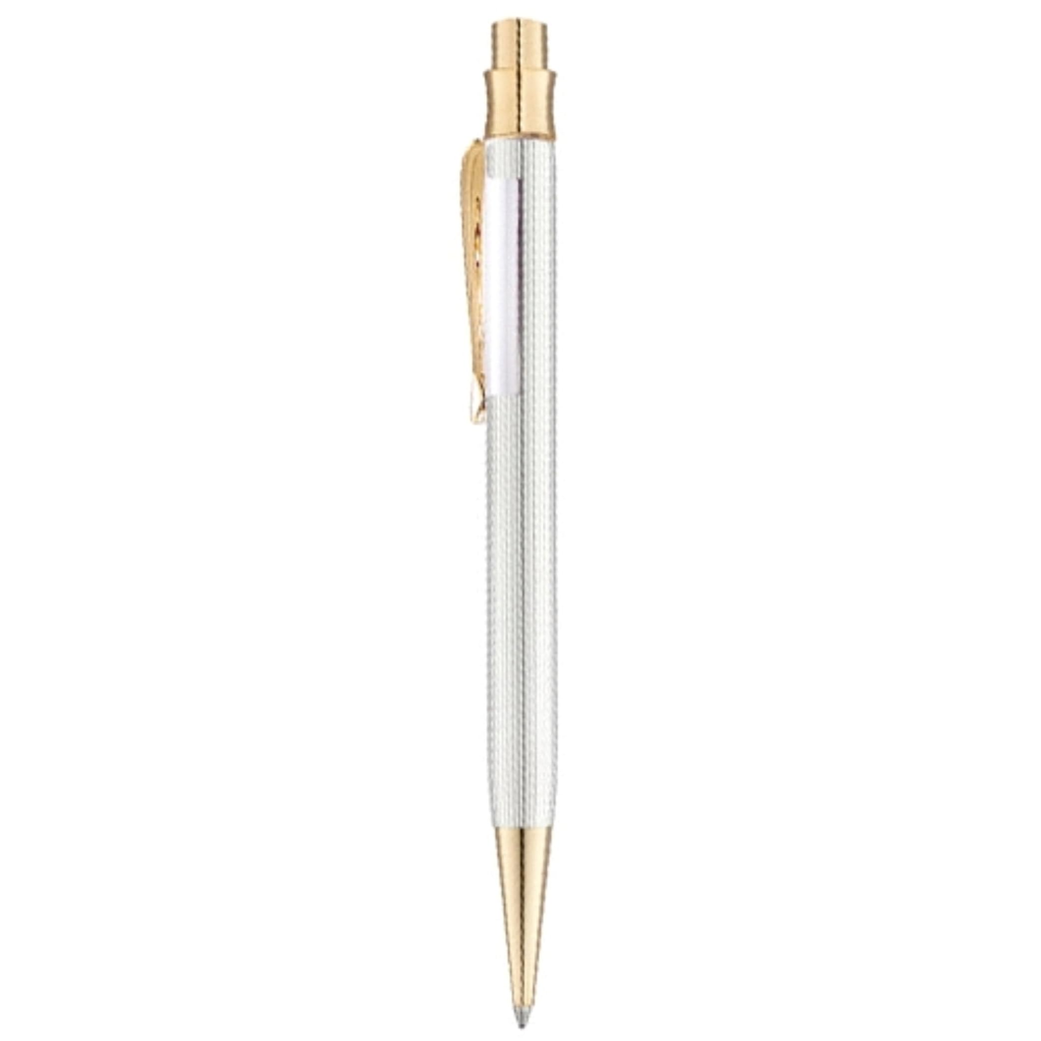 Bolígrafo de Plata maciza y Oro de 24 kilates Grabado con tu nombre y presentado en elegante Estuche para Regalo