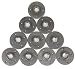 TSP Floor Flange Industrial Pipe 1/2-Inch Iron Flanges-1/2 DIY Furniture Decor 10 Pack Malleable Threaded Plumber Fitting-Perfect for Vintage Steampunk Lamps Shelving Plumbing, 1/2", Black, Count