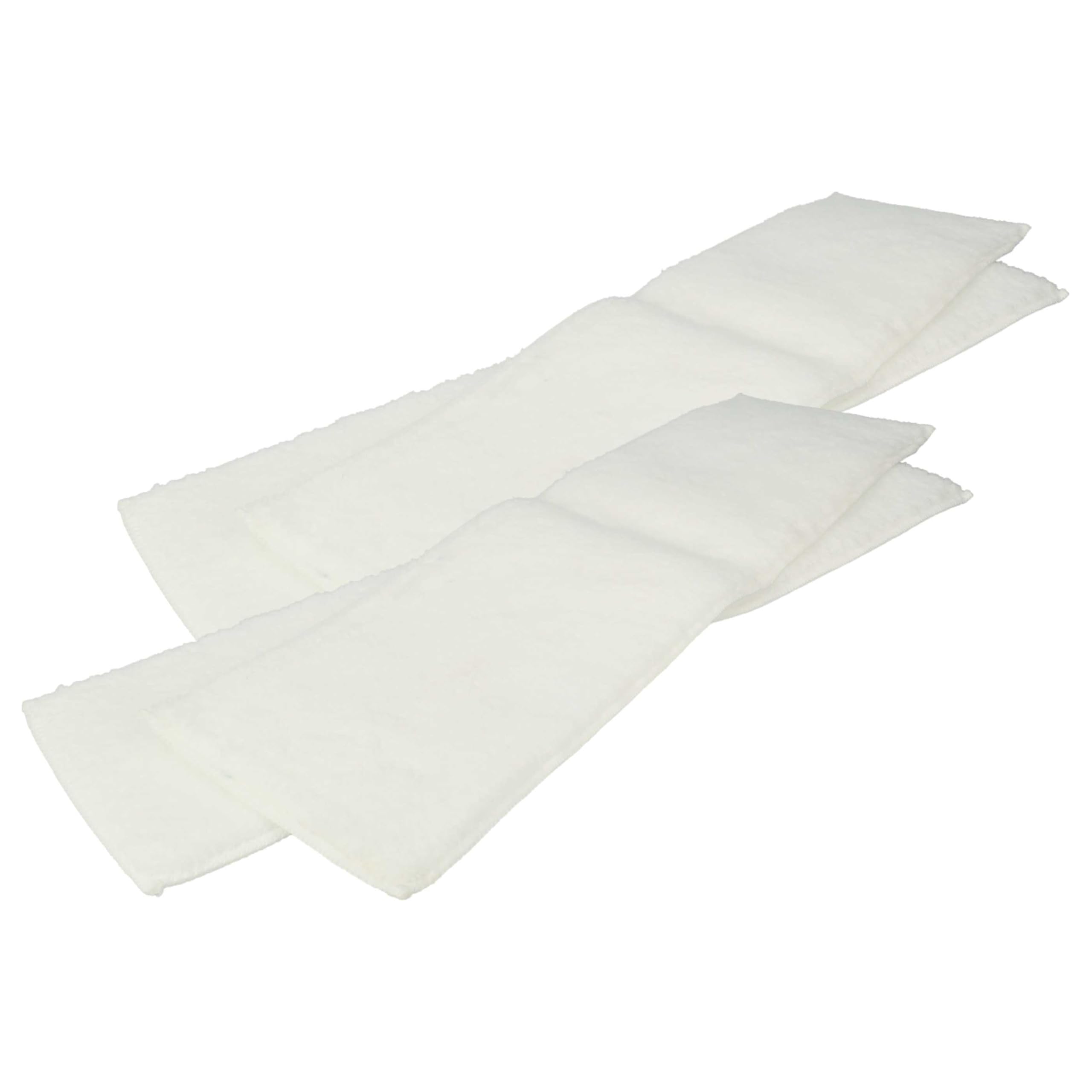 Vhbw White 4X Cleaning Pad Replacement For Kärcher 2.863-173.0 For Hot Spray Steamer, Steam Mop - Soft Flat Mop Pad 40.5 X 11.15 X 0.3Cm