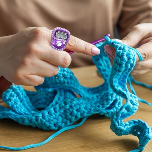 Image of Simgoing Electronic Finger Clicker Counter, Rhinestones Tally Tasbeeh Counter Gifts for Prayer Islamic Golf Counting Goods Lap Knitting Bling Accessories