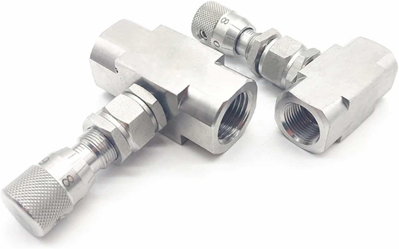 1/8" 1/4" 3/8" 1/2" 304 Stainless steel micro regulating valve female thread Micrometering needle valve with scale(1/4")
