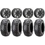 Bundle-9-Items-KMC-Cage-Beadlock-15-Wheels-Black-30-Ultracross-Tires-4x156-Bolt-Pattern-38x24-Lug-Kit