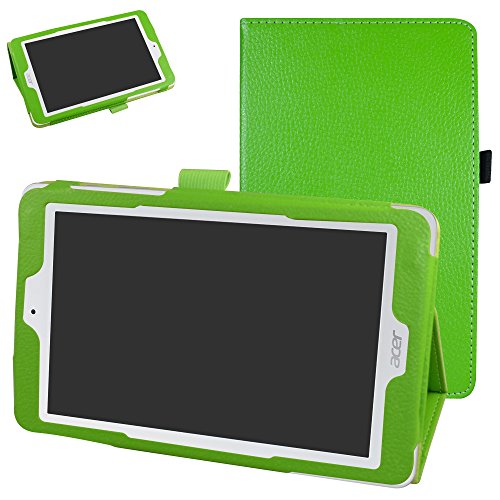 Acer Iconia One 8 B1-850 Case,Mama Mouth PU Leather Folio 2-Folding Stand Cover with Stylus Holder for 8" Acer Iconia One 8 B1-850 Android Tablet,Green