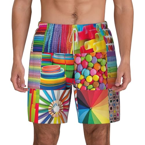 Short de bain homme respirant séchage rapide plage surf imprimé coloré été