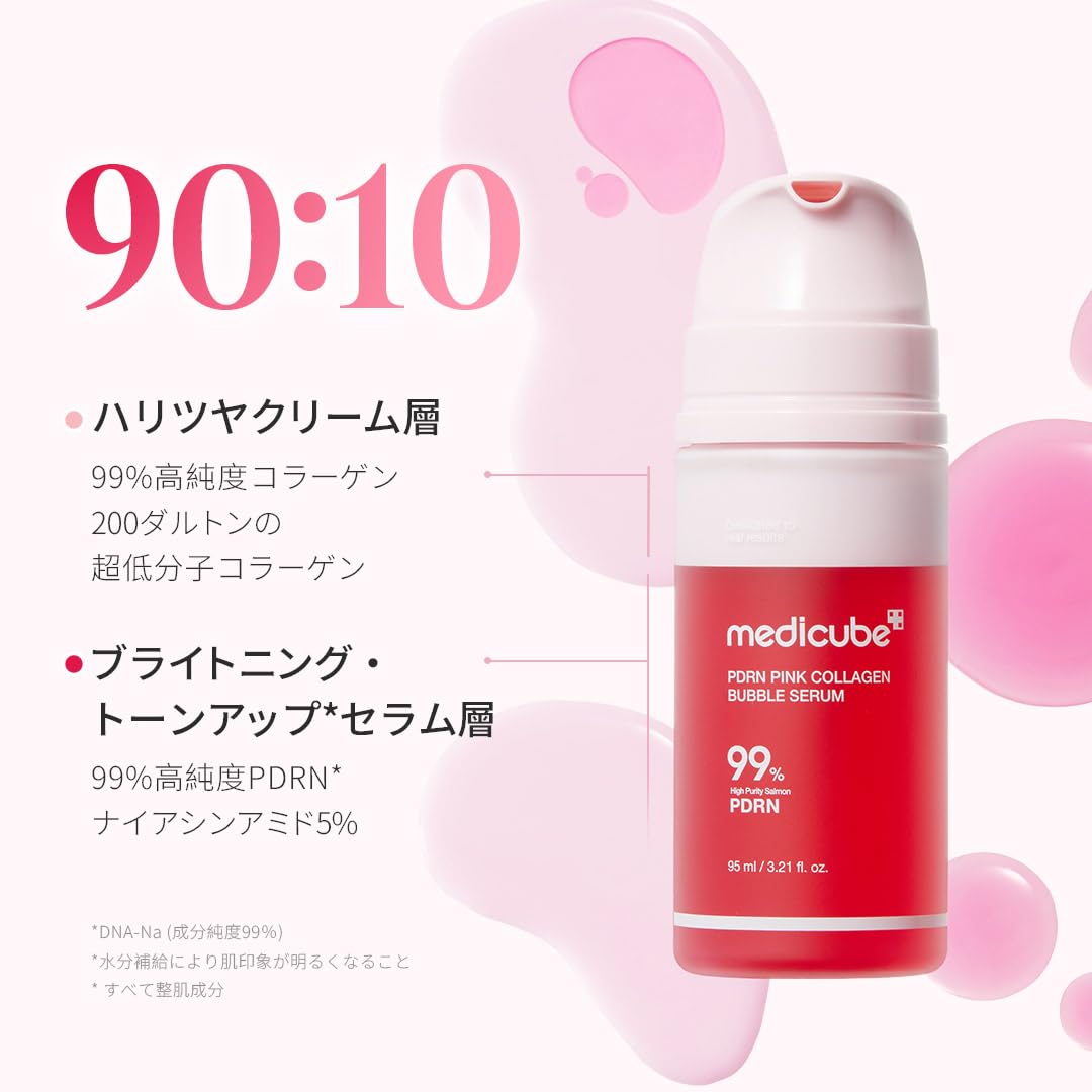 Amazon.co.jp: メディキューブ PDRNピンクバブルセラム 保湿 美容液