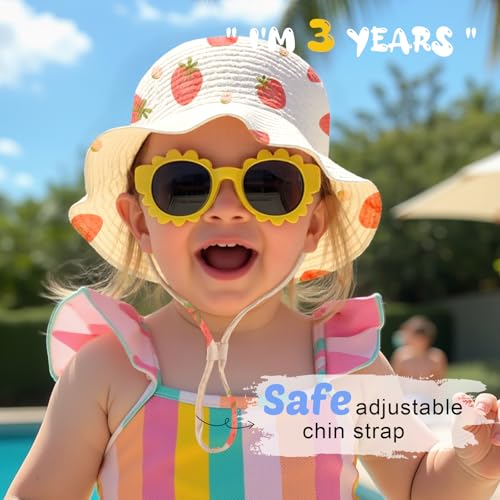 Image of Muslin Baby Sun Hat Sun Protection Baby Toddler Bucket Hats for Boys Girls