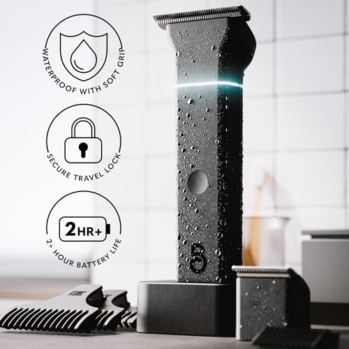 Image of The Beard Club Manscape Body Hair Trimmer for Men, Pubic Hair Trimmer for Men & Ball Trimmer - Mens Body Shaver, Ceramic Blade Ball Shaver - Rechargeable, Electric, Waterproof Wet or Dry Clippers