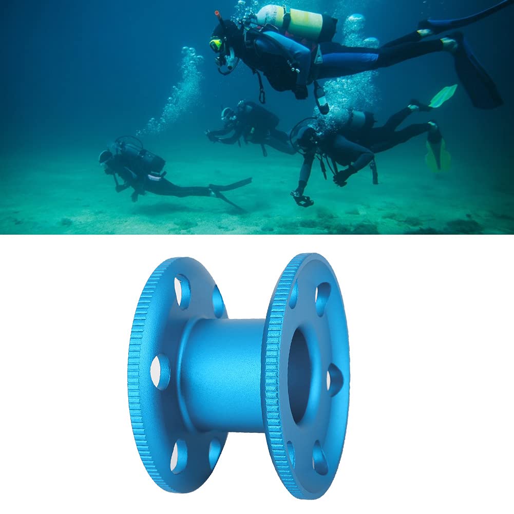 Bobina immersione lega alluminio resistente mulinello subacqueo leggero per immersioni grotta tecniche bobina vuota ampio foro centrale Blu
