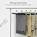 SONGMICS 12 Pack Wooden Pants Hangers, Premium Solid Wood with Non-Slip Felt, Hold Pants Tightly, Smooth Finish Wood Skirt Hangers, with 360° Swivel Hook, Black UCRW07B12