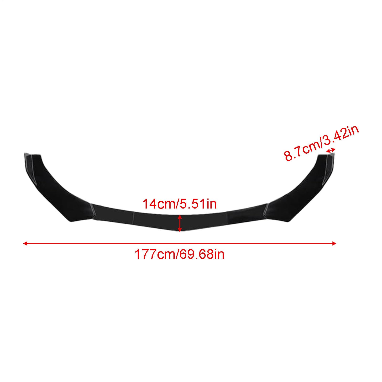 Frontal Negro Universal – Kit De Carrocería ABS | Spoiler De Parachoques Delantero | Faldón para Coche para Principiantes Y Profesionales, Colocación Sencilla