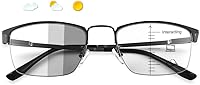 Vista 3 de YIMI Gafas de lectura multifocales fotocrómicas progresivas para computadora con bisagra de resorte Gafas de sol antirreflejo Lector UV de transición
