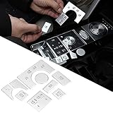 9 piezas de aleación de coche interior consola central modo botón adhesivo, aleación coche interior AC botón reparación kit, botones de control AC decoración de lentejuelas for Range 2014-2017 Accesor