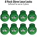 Jomeya Glove Locks, 8 Pack Baseball Glove Lace Locks, No More Knots Required, Universal Fit for Baseball and Softball Gloves (Green)