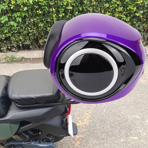 Top Case de L en ABS étanche violet avec dossier pour moto