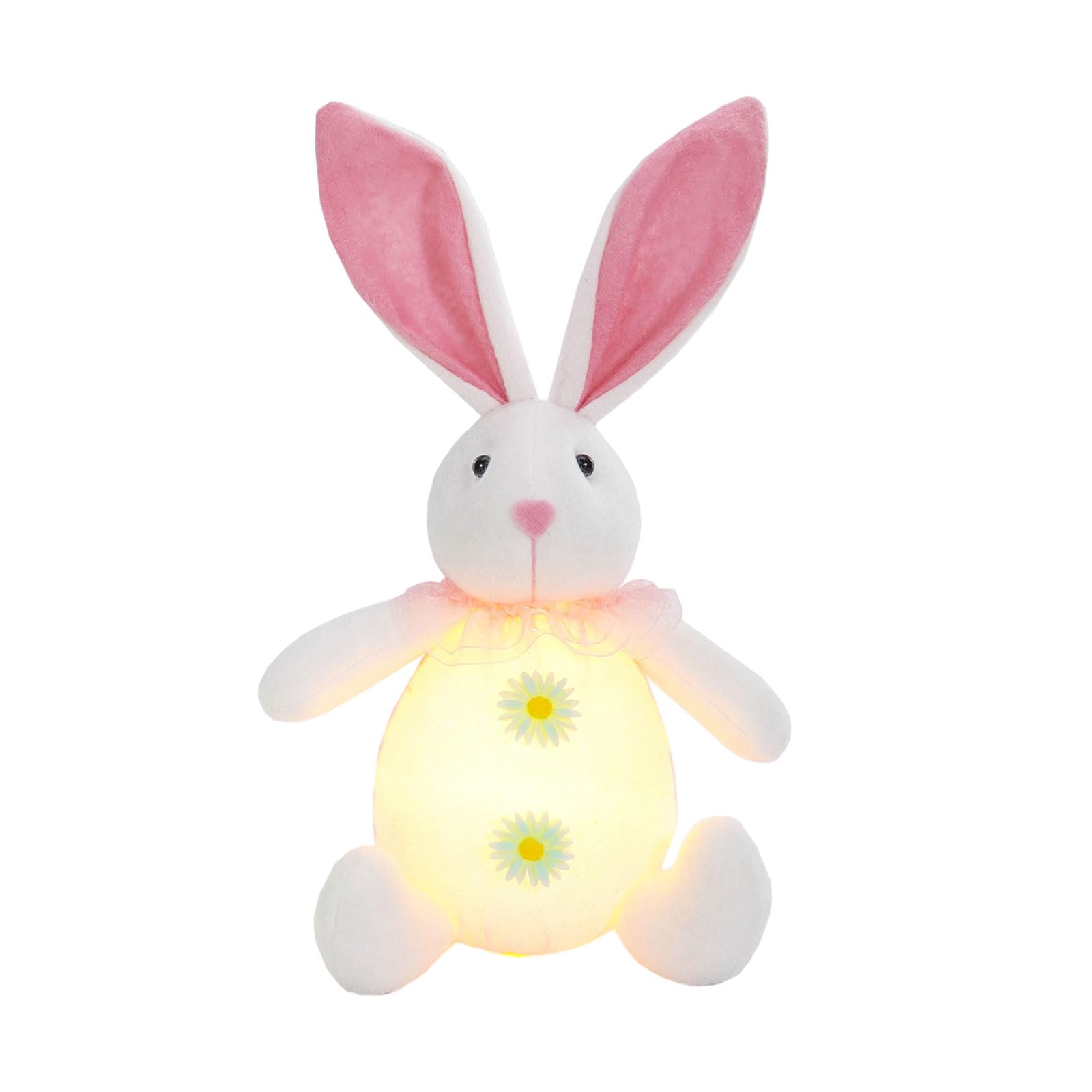 Kalttoy Day Decorations with Light, Plush Doll Desk Ornament Easter Day Kid Adult Easter Decoration