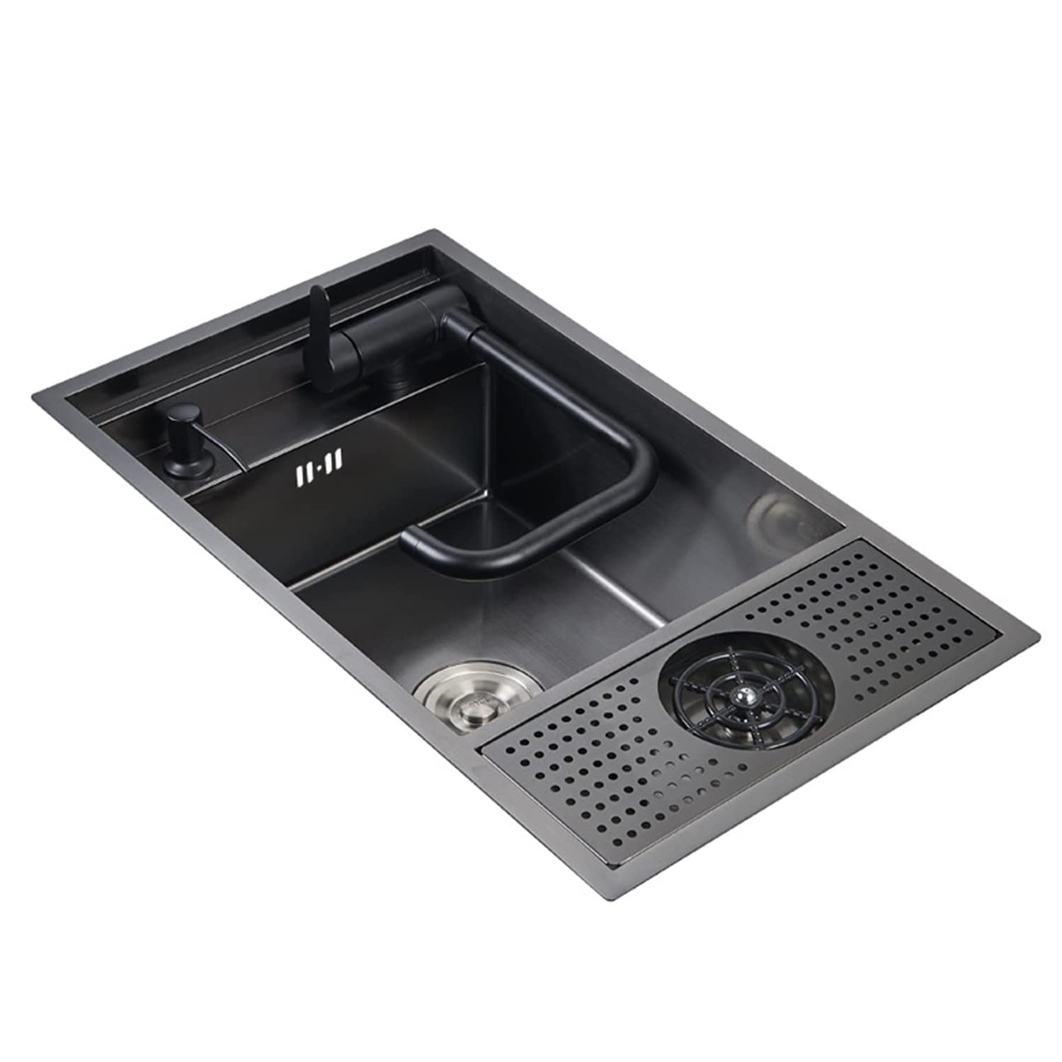 Évier sous plan pour îlot de cuisine et espace bar moderne