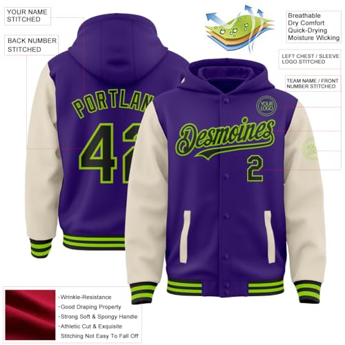 Adult Teens Kids Hoodies Jacket Customized Baseball Team Jerseys Personalized Varsity Leather Bomber Jacket2