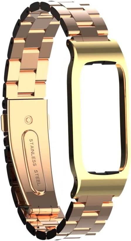 T-BLUER Compatible for Fitbit Luxe Strap Stainless Steel Metal Buckle Bracelet Wrist Strap Sport Wristband Accessories Replacement Strap for Fitbit Luxe Fitness Tracker - Image 5