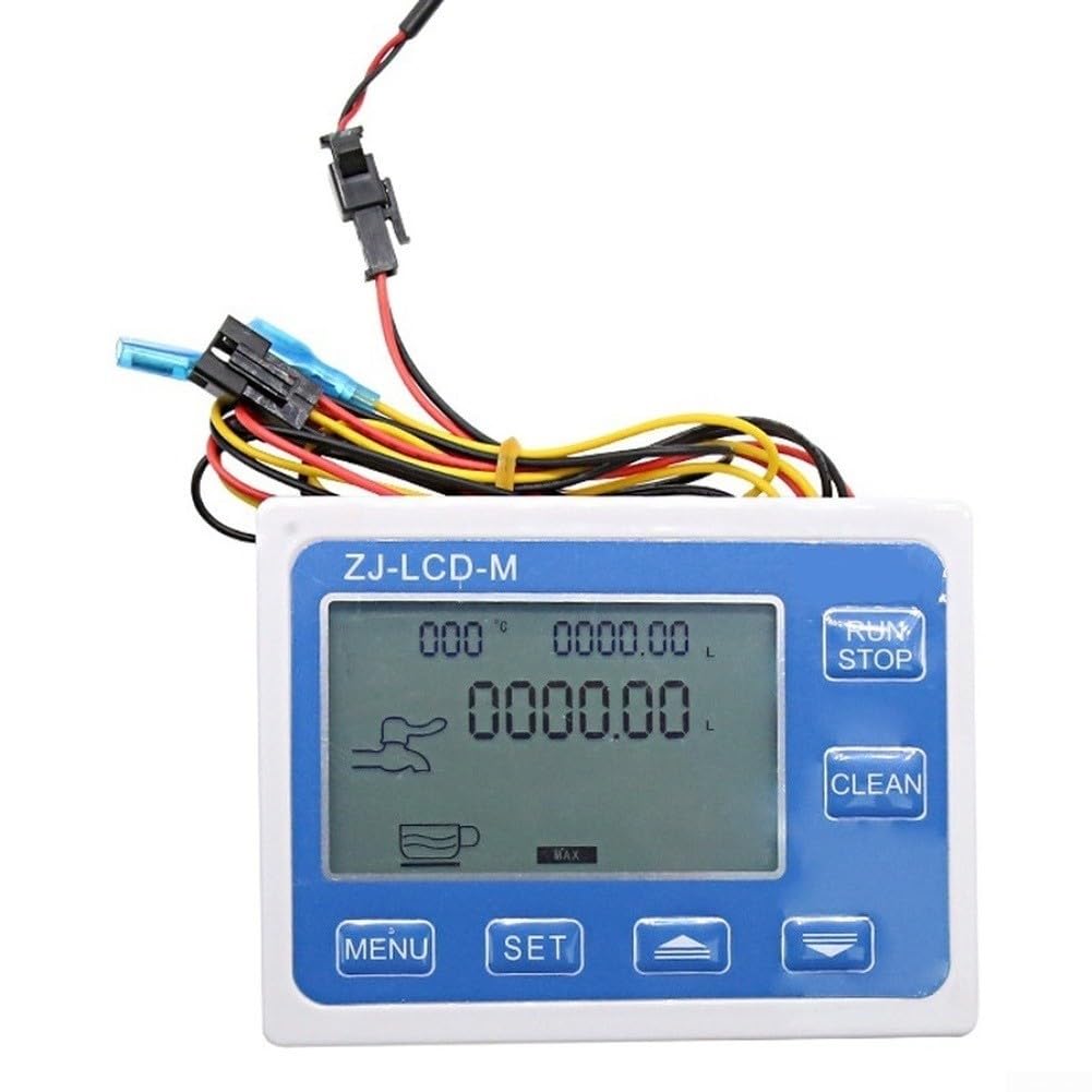 Medidor de flujo digital G1/2 pulgadas con pantalla LCD, 1-30 l/min medidor de cantidad de agua para control cuantitativo, kit de sensor de nailon con válvula solenoide