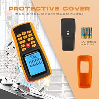 Bonvoisin Anemometer Handheld CFM/CMM Air Flow Velocity Meter Wind Speed Gauges with Backlight LCD Display for HVAC in-Duct Airflow Air Velocity Temperature (Vane Anemometer)