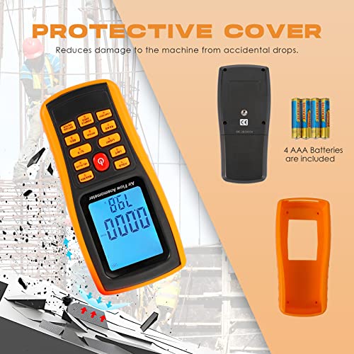 Bonvoisin Windmesser Anemometer Handheld CFM/CMM Luftstrom-Geschwindigkeitsmesser mit hintergrundbeleuchtetem LCD-Display für die HVAC in-Luftkanal-Luftstrom-Luftgeschwindigkeitstemperatur