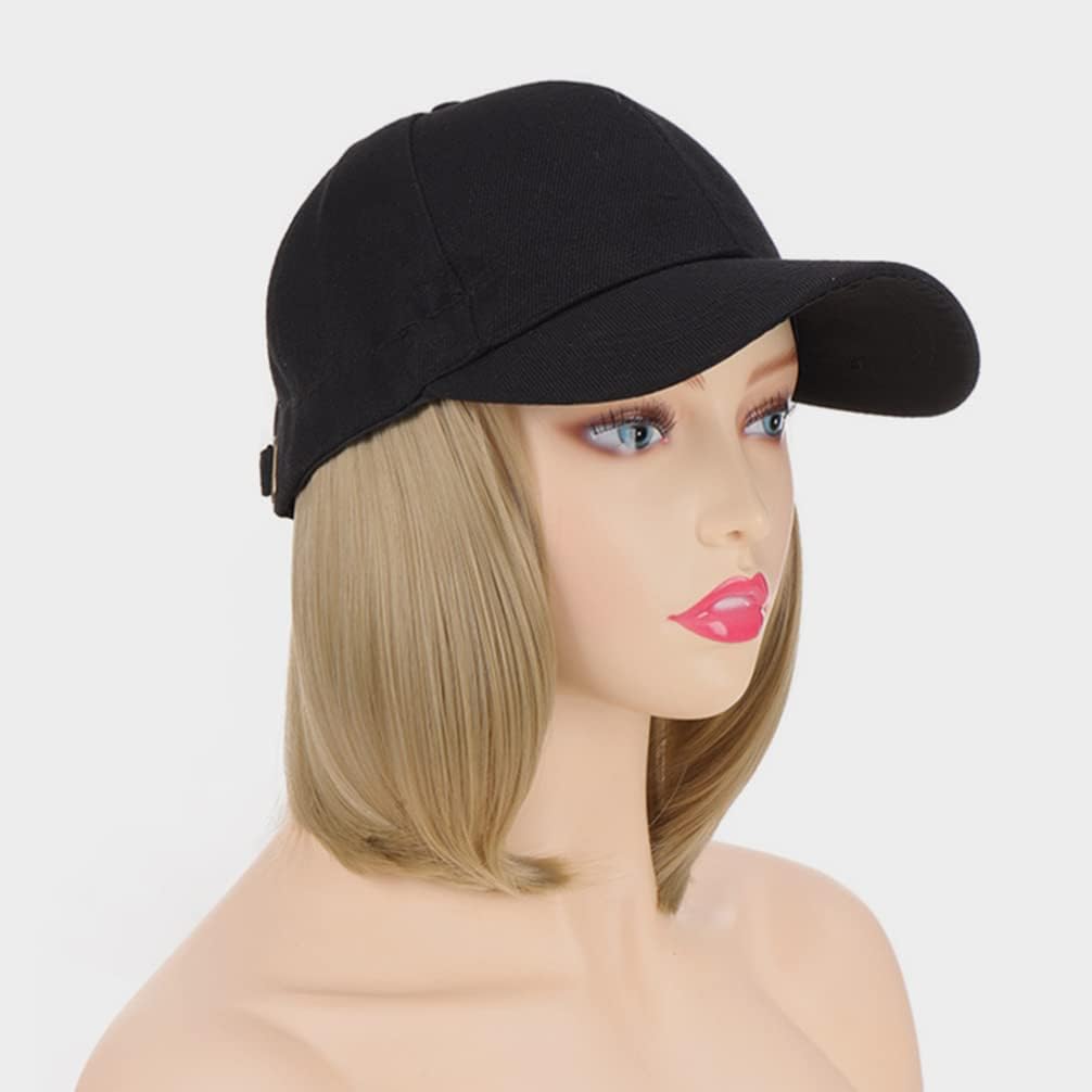 Lurrose Blonde Wigs Straight Wigs 1 Piece Baseball Cap Wig Hair
