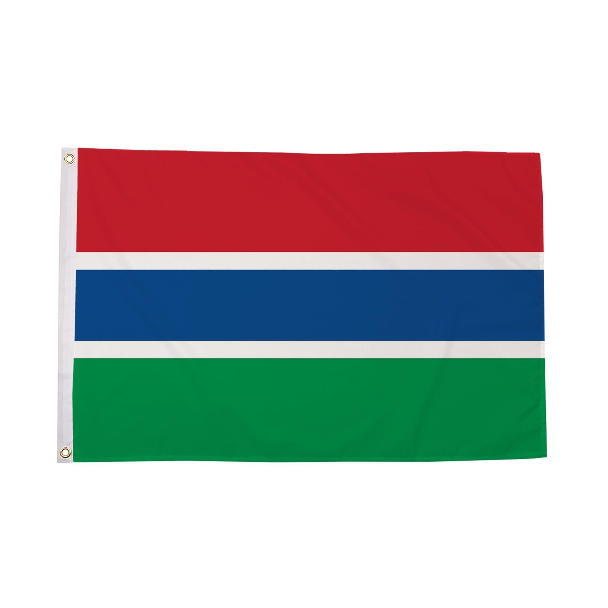 Flagtex Gambia Large Flag 8ft x 5ft Premium African National Flag Red Blue Green Fade Resistant Polyester Double Stitched Reinforced 240cm x 150cm Outdoor Banner Display โ image 1