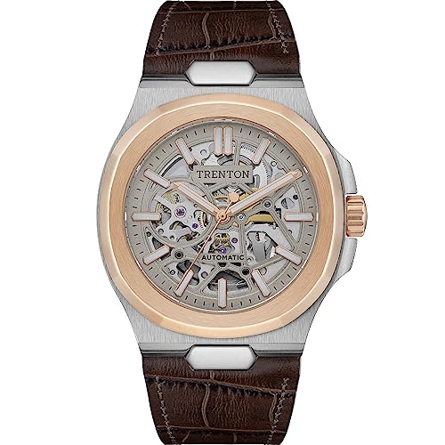 Montre automatique pour homme TRENTON en cuir fini les piles