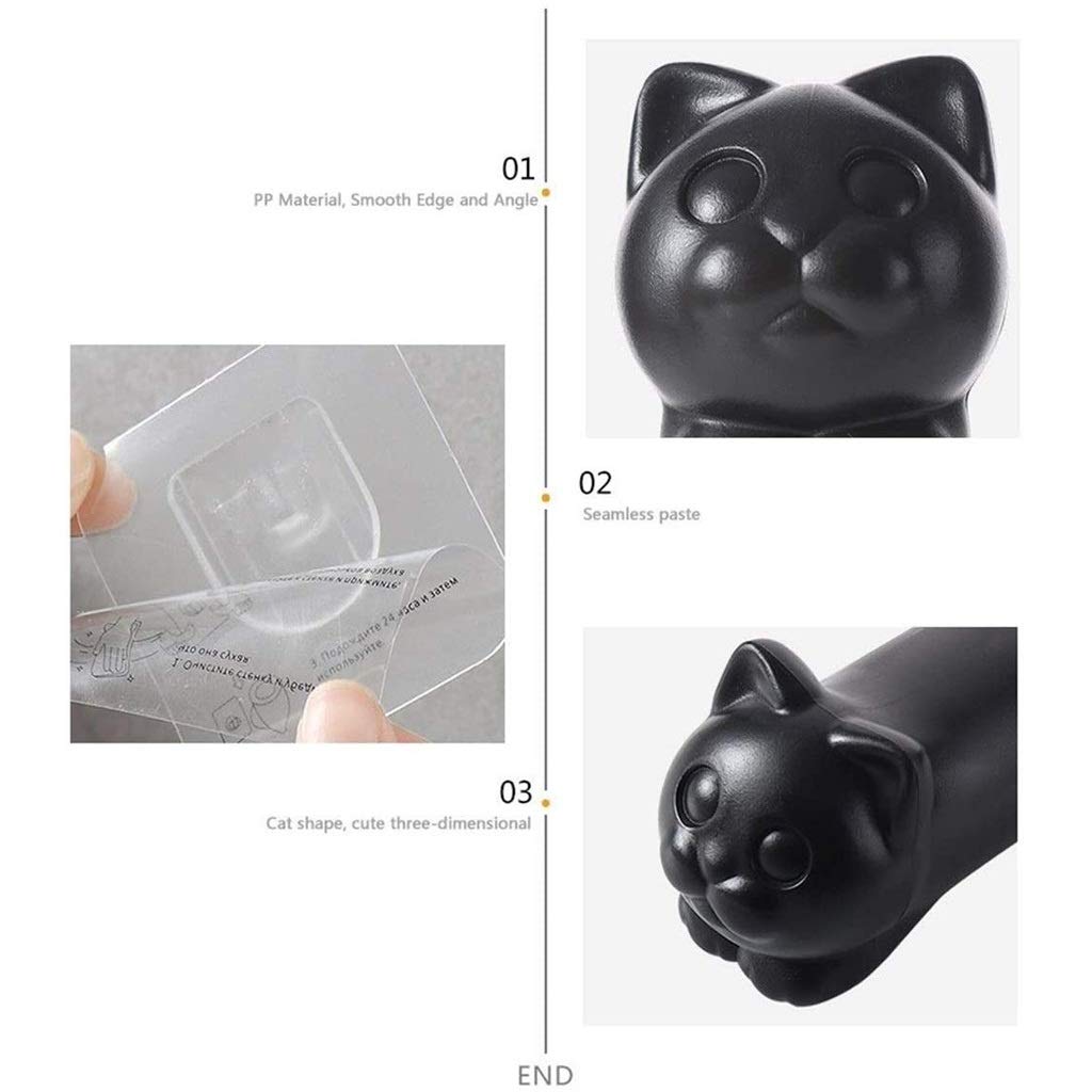 Portarrollos de Papel higiénico, Portarrollos de Papel higiénico de Pared para Gatos, Portarrollos de Papel higiénico de Polipropileno para Cocina, Colgador de Papel higiénico Adhesivo, acce