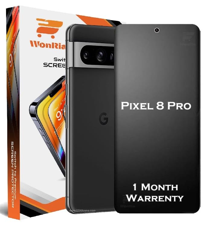Image of WonRia Pack 1 - Matte Screen Guard Protector For Pixel 8 Pro 5G Unbreakable Membrane | Flexible TPU Matte Film | Edge to Edge Installation Kit | Transparent