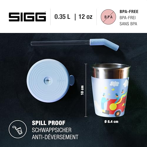 Miniatura 2 de Sigg - Vaso Infantil Con Tapa Y Pajita - Tapa De Silicona Y Pajita De Tritán - Antiderrame - Libre De Bpa - Ligero Y Robusto - Bomberos - 0,35l