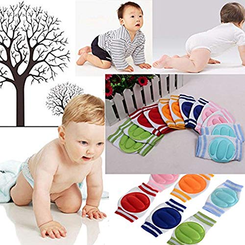 Yantu Unisex-Baby Protective Knee Pads For Crawling With Cushion - Anti-Slip - Leg Warm Accessories Pair Of 6 #TOP5