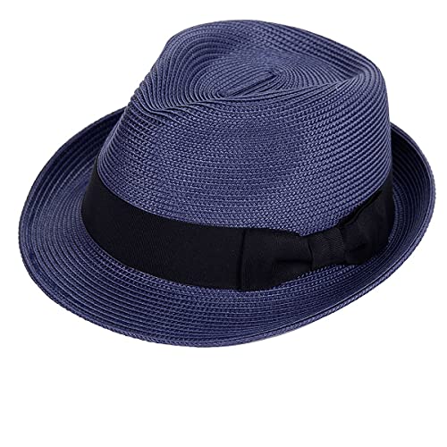 Chapeau de paille d'été bleu pour vos terrasses et soirées