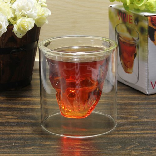 Crystal Skull Vodka Shot Glass Wine Cup 250ml.