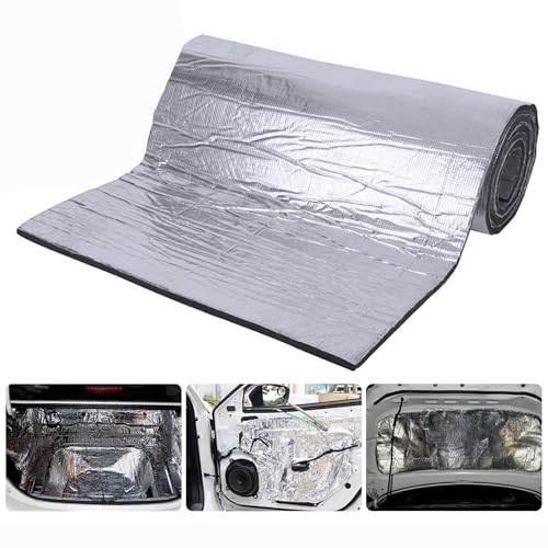 Pamatio Dämmung Isolierung Dämmmatte Schallschutz Folie Auto Selbstklebend Kautschuk Isoliermatte Schallschutzmatte Schaumstoffrolle Mattenrolle 10mm Dämmdicke (10mm x 25cm x 200cm)