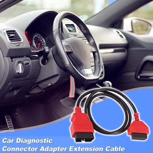 Cable OBD2 macho a hembra ACROPIX de 16 pines y 100 cm para conexion de diagnosis 12V en vehiculos 2