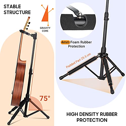 CAHAYA Support de guitare avec trépied à verrouillage automatique par gravité, Pliable et portable Support de guitare… - Les Beatles, Paul McCartney, John Lennon, RIngo Starr, George Harrison CAHAYA Support de guitare avec trépied à verrouillage automatique par gravité, Pliable et portable Support de guitare… – Image 4