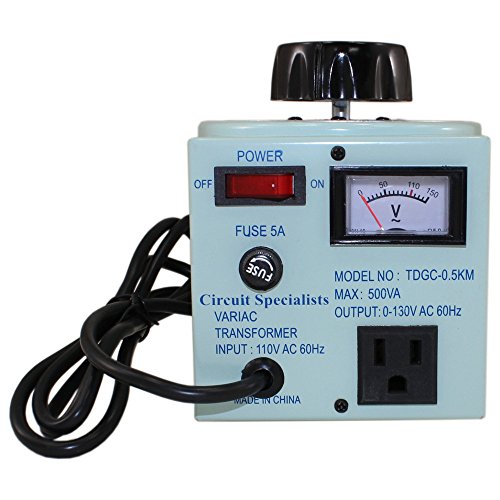 5 Amp 110v Variable Autotransformer Voltage Regulator Powerstat 0-130v Output, Bench Top Variac,