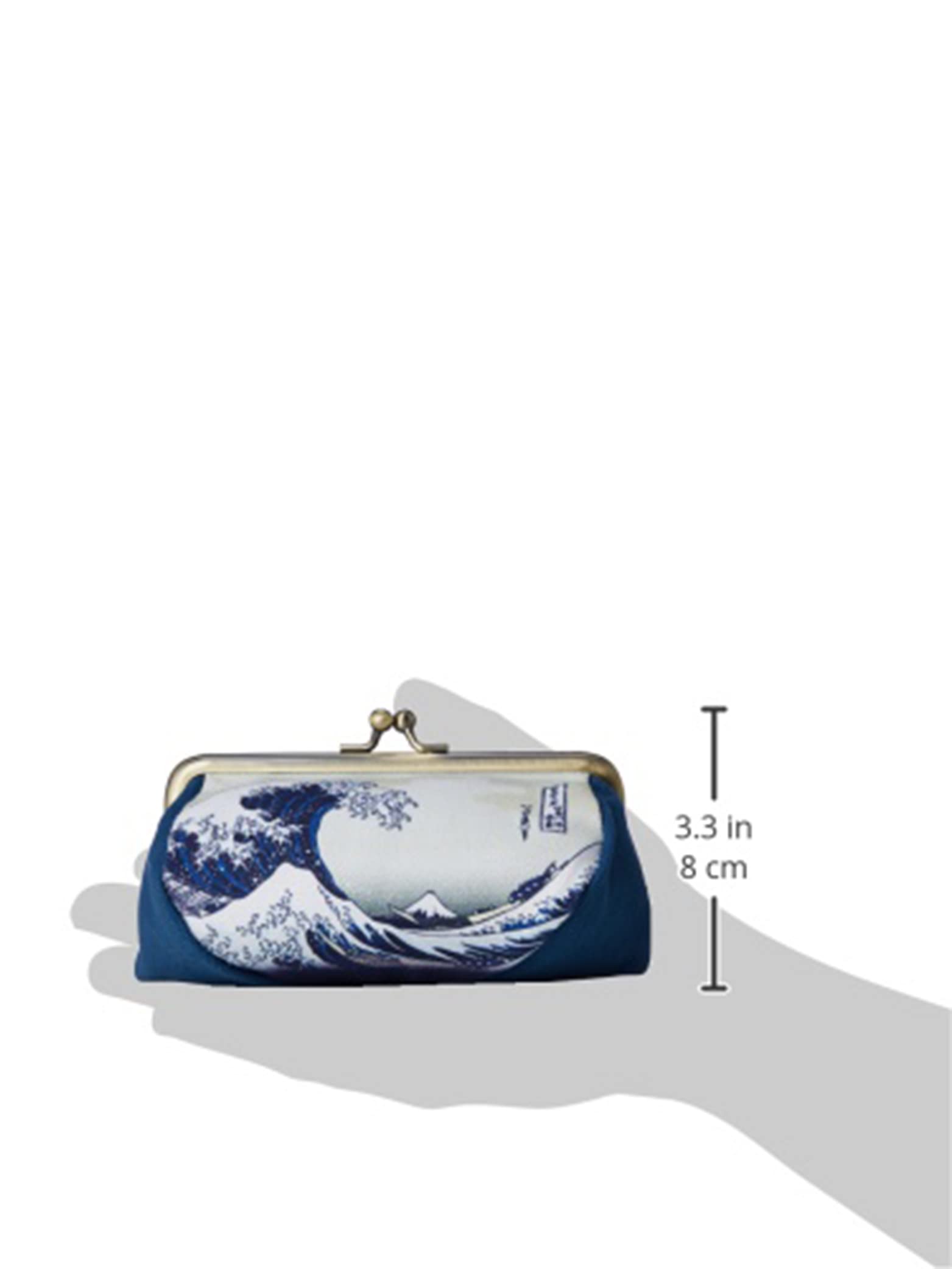 Amazon.co.jp: 丸眞 がま口 ポーチ 葛飾北斎 神奈川沖浪裏 凱風