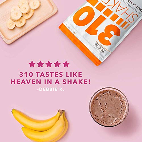 Chocolate Meal Replacement | 310 Shake Protein Powder is Gluten and Dairy Free, Soy Protein and Sugar Free | Includes Clear 310 Shaker and Free Recipe eBook (Digital) | 28 Servings