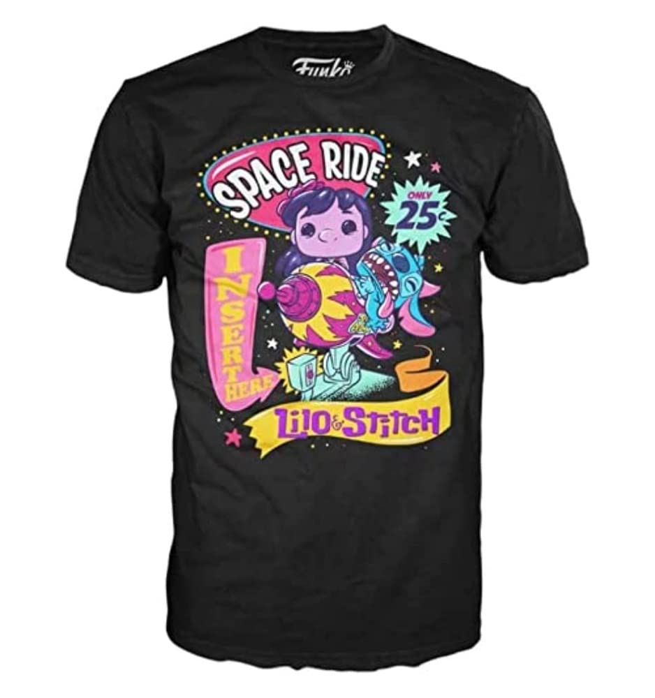 Funko Pop! Tees: Lilo & Stitch - Design 1 - Extra Large - (XL) - Disney: Lilo & Stitch - T-Shirt - Clothes - Gift Idea - Short Sleeve Top for Adults Unisex Men and Women - Official Merchandise