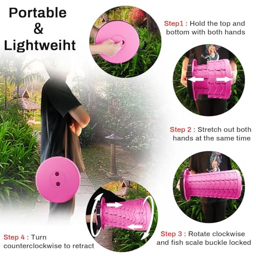 Image of Portable & Lightweight Foldable Camping Chair for Adults, Heavy Duty Folding Stool with Adjustable Shoulder Strap, Perfect for Picnic, Beach, Backyard, and Sporting Events, Max Weight 400lbs