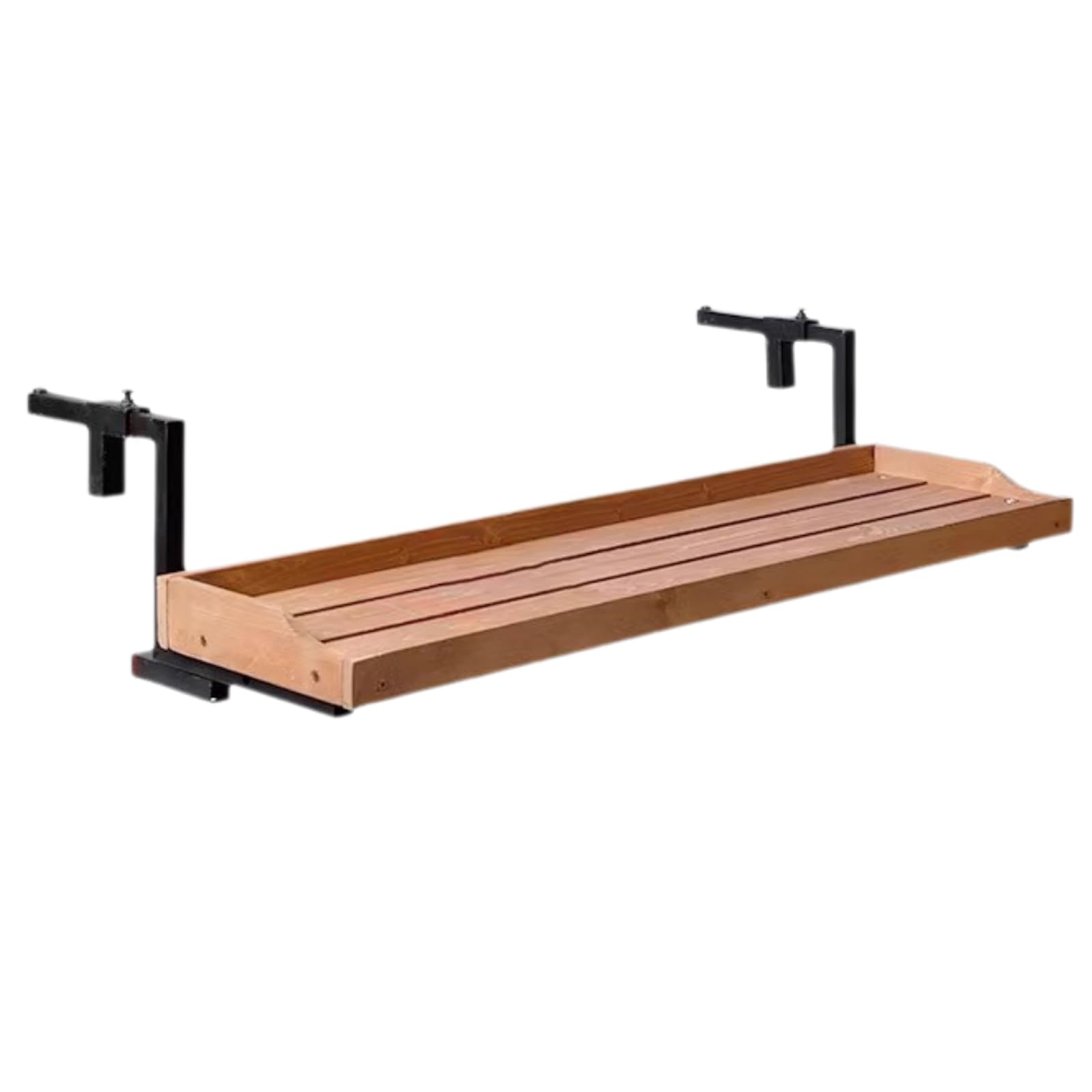 Tavolo da Balcone Sospeso,Tavolo da Bar per Ringhiera Pensile da Esterno,Tavolo Sospeso Ringhiera Legna,Tavolo da Bar Pieghevole per Balcone,Senza Ruggine,per Studiare,Pranzare,Lavoro