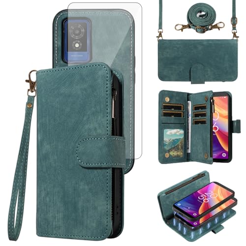 Etui pour TCL 501 Asuwish bleu aux finitions haut de gamme et épurées