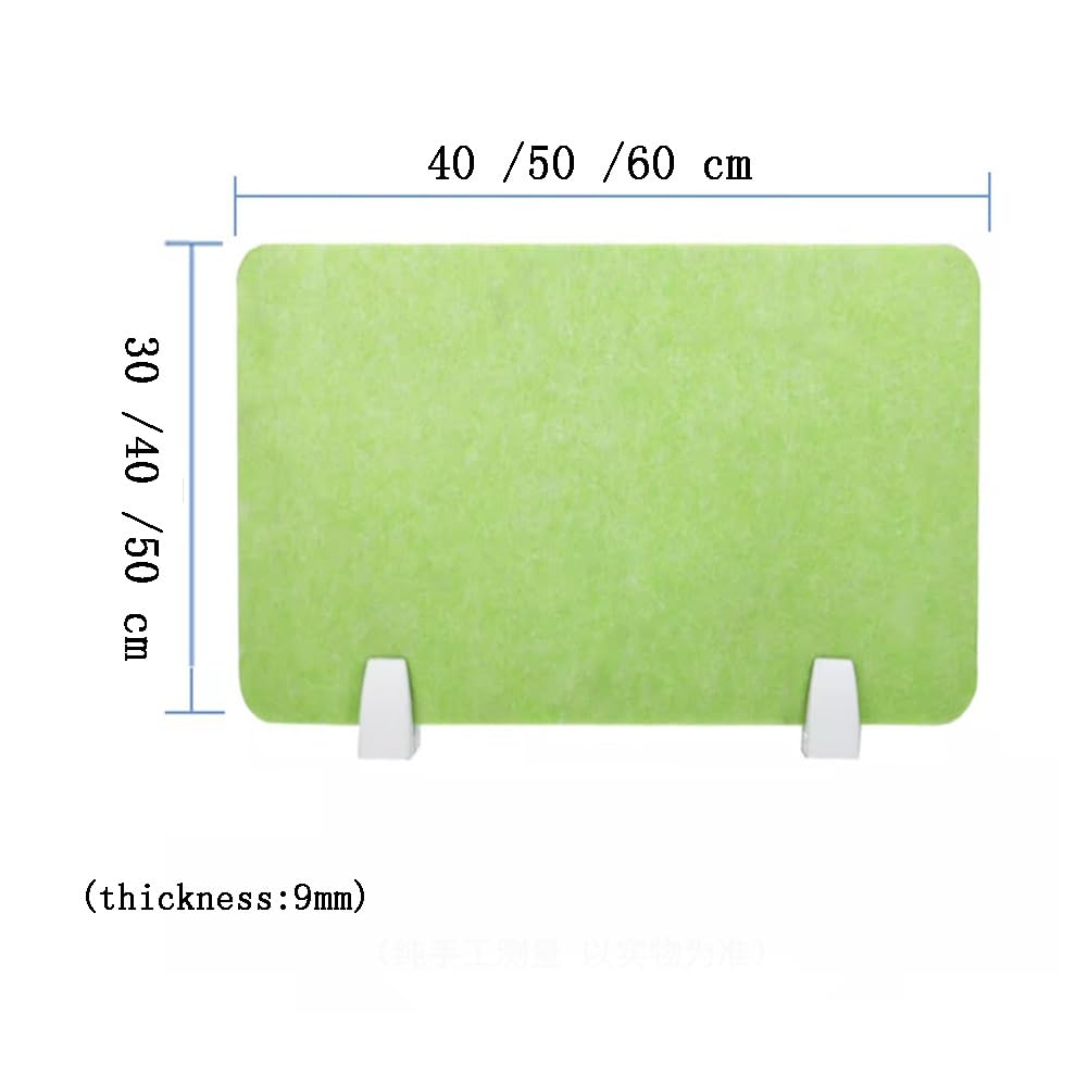 Divisorio per scrivania, divisori autoportanti, divisori fonoassorbenti per Ufficio e Smart Working (Verde, 50x30 cm)