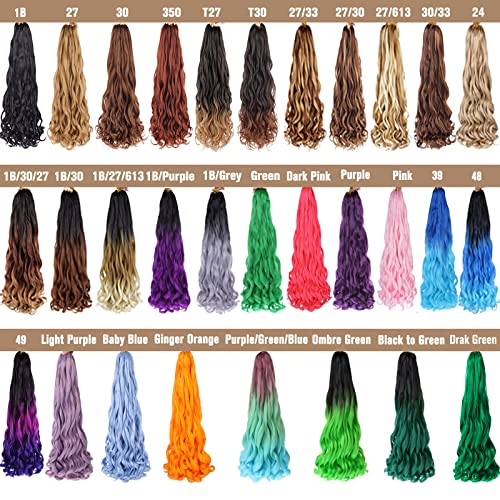 Cookoo 9 Pack Spanish Curl Braids Hair 22 Inch Ombre Blonde Goddess Crochet Braids Hair Pre Stretched Loose Wavy Braiding Hair Pre-Curled Curly Crochet Hair Extensions For Box Braids T27# #TOP5