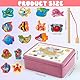 Victse Holzspielzeug Angelspiel, Spiele Montessori Kinder 2 Jahre magnetisches Angelspiel, Kinder aus Holz, Lernspielzeug, Kinderspiele für Entwicklung (Rosa)
