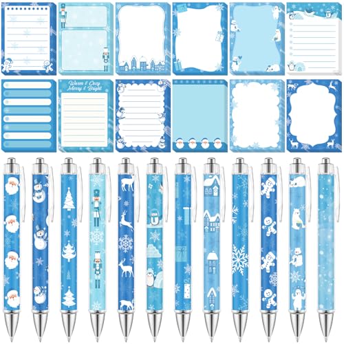 Cadeaux sur le thème de l'hiver avec ces blocs-notes autocollants mignons